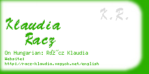 klaudia racz business card